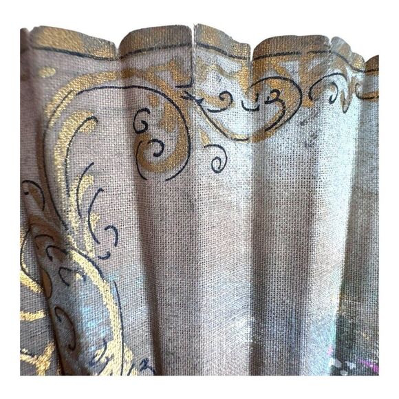 Vintage Alexandre Hand-Painted Folding Fan Signed Gold & Courting Couple READ - Picture 9 of 11